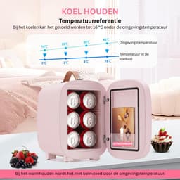 Skincare Fridge 4L - Organizer - Make up Koelkast - Beauty Fridge - Roze — thumbnail 4