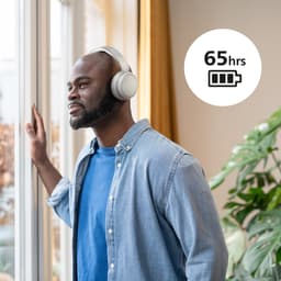 PHILIPS TAH5209WT lichtgewicht On Ear draadloze Bluetooth Headphones met Passive Noise Isolation - 65 uur afspeeltijd, natuurlijk geluid, heldere gesprekken, dynamische bass, 2 uur USB-laden - Wit — thumbnail 4