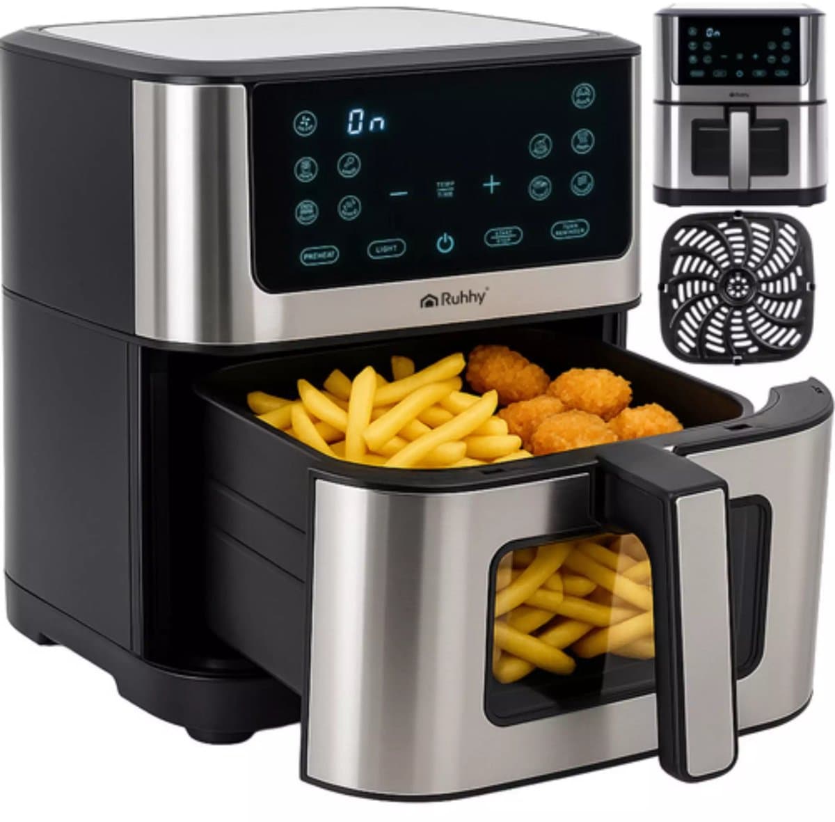 Ruhhy Airfryer XXL 8L – Olievrije Friteuse met 10 Programma's — afbeelding 1