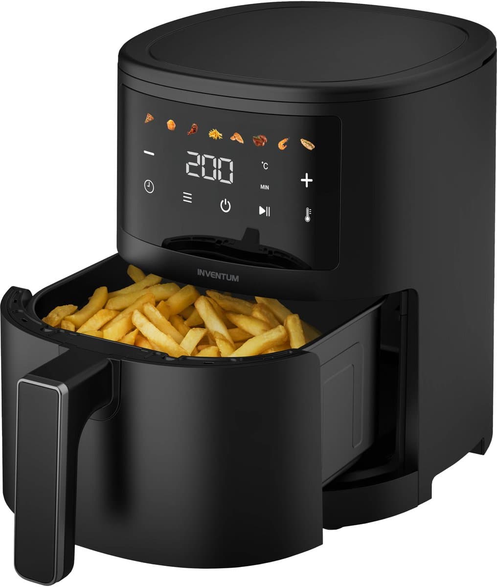 Inventum GF351HLDB Airfryer - 3,5L - 8 programma's - 80-200 °C - PFAS-vrij - Tot 3 personen - Zwart - WK — afbeelding 1