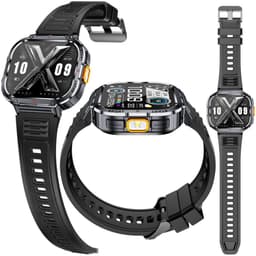 Smartwatch, kh50 ZWART, Smartwatch Dames en Heren, Horloge, Smartwatch Bluetooth, Sporthorloge, Horloge Heren en Dames, Activity Tracker, Smartwatch Android, IPS Scherm, IP68 WATERDICHT, 30 Dagen Standby, Smartwatches geschikt voor IOS, Android — thumbnail 3
