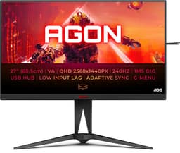 AOC AG275QZN/EU computer monitor 68,6 cm (27") 2560 x 1440 Pixels Quad HD Zwart, Rood — thumbnail 1