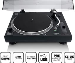 Lenco Platenspeler - Direct drive - USB digitalisering - DJ Draaitafel - L-3828BK - Zwart — thumbnail 4