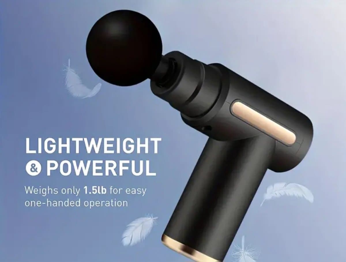 Massage gun,lichaamsspiermassagegun met opbergdoos, 4 vervangende accessoirekoppen, professioneel massagegereedschap voor het hele lichaam, cadeaus voor vrouwen mannen, vaderdagcadeau moederdagcadeau. — afbeelding 1