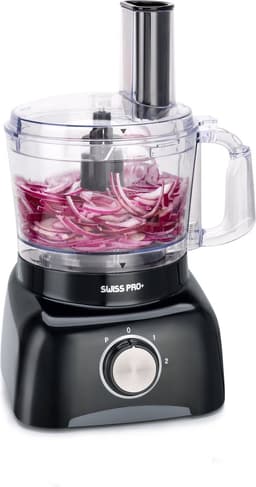 Swiss Pro+ | Krachtige SP800 Retro Foodprocessor - 1.2 Liter - 13 Delig | Inclusief accessoires | Super Black — thumbnail 1