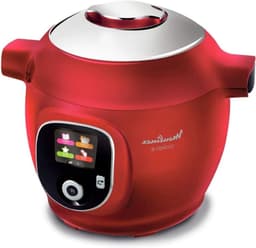 Intelligente multicooker - Elektrische kookpot - Maaltijden bereiden - 150 voorgeprogrammeerde recepten - 6 Liter - Rood — thumbnail 1