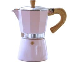 3-kops aluminium espressokoker (Moka Pot) – Klassieke Italiaanse koffiemaker voor op het fornuis – Geschikt voor het bereiden van Italiaanse en Cubaanse koffie – Ideaal voor thuis en op de camping – 150 ml (5 oz)