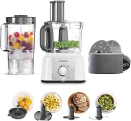 Keukenmachine - Foodprocessor Keukenrobot - Maaltijden Bereiden - 1000 Watt Vermogen - 3 Liter Kom - Wit — thumbnail 1