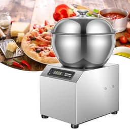Roestvrijstalen Deegmixer - Commerciële Deegmaker - Professioneel Koken - Dubbele Rotatie Technologie - 5kg Capaciteit - Zilver — thumbnail 1