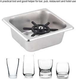 Glazenspoeler RVS - Kopjeswasser Bar - Snel Glazen Reinigen - Geen Stroom Nodig - 17.5 cm - Zwart — thumbnail 5
