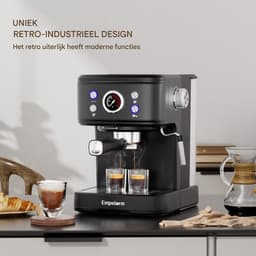 Volautomatische koffiemachines 2 in 1 huishoud koffiemaker - Capsule And Powder halfautomatische espressomachine - melkopschuimer- 20 bar druk- 1100W, voor cappuccino en latte macchiato thuis en kantoor — thumbnail 5