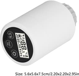 Slimme Radiatorknop - Thermostaatkraan Digitaal - Verwarming Regelen - App en Spraak Bediening - 5-35 Graden - Wit — thumbnail 4