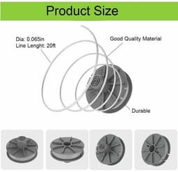 Geschikt geschikt voor Gardena grasmaaierspoelen, 3-pack, geschikt voor Turbo grasmaaier 5307-20, 6 geschikt voorer kabellengte. — thumbnail 2