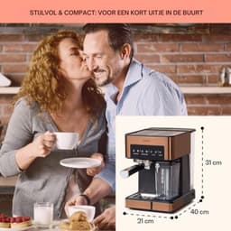 Thuys - Espressomachine - Koffiezetapparaat - Koffiemachines - Bruin — thumbnail 2
