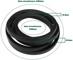 Dailygoods - Grasmaaier Dek V-riem - Vervangend Onderdeel Compatibel met Modellen — thumbnail 4