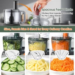 Keukenmachine met Blender - Multifunctionele Keukenmixer - Maaltijden Bereiden - Krachtige 1500W Motor - 2.5L & 2L Capaciteit - Zilver — thumbnail 5