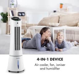 Luchtkoeler Toren - Ventilator Bevochtiger - Ruimte Verfrissen - 4-in-1 Functie - 210 M3/H - Wit — thumbnail 4