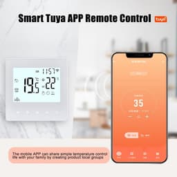 Thermostaat vloerverwarming - Temperatuurregelaar Slimme Thermostaat - Energie Besparen - Wifi en Bluetooth Connectiviteit - 86 x 86 mm - Wit — thumbnail 5