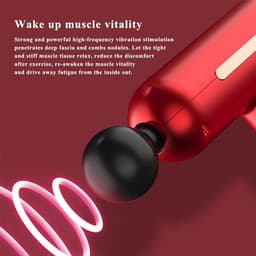 Muscle Massage Gun Mini Fascia Gun can be charged by USB, Deep Tissue Muscle Massager, Portable Fascia Gun 6 Massage Head 3 Speed Adjustment,Black — thumbnail 4