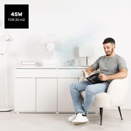 Tafelventilator - Staande ventilator - Ruimte Koelen - 3 Bladen 40cm - 45W - Wit — thumbnail 1