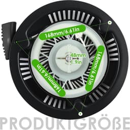 Startmotor Grasmaaier - Trekstarter Starter - Motor Starten - Hoogwaardig Metaal - 210mm Lengte - Zwart — thumbnail 3