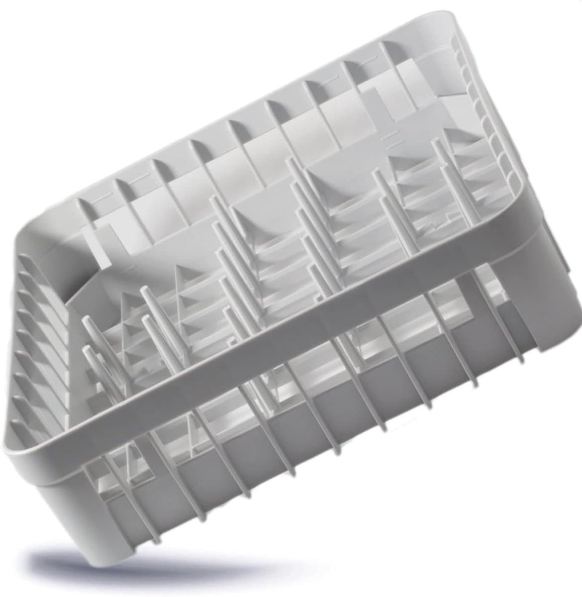 Spoelmand, vingermand, borden, glazen, kopjes, tablets, bordenmand voor horeca, vaatwasser, universeel, kunststof, 40 x 40 cm, grofmazig, stapelbaar, tabletmand — afbeelding 1