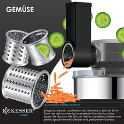 Krachtige 3-in-1 Keukenmachine met Vleesmolen, Sapcentrifuge en Pastamaker — thumbnail 4