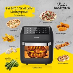 Heteluchtfriteuse Oven - Airfryer XXL - Gezond Koken - 9-in-1 Functie - 12 Liter - Zwart — thumbnail 3