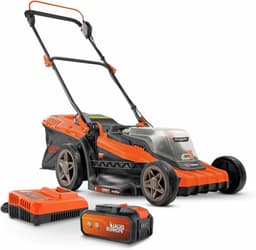 Accugrasmaaier - Elektrische maaier - Gazon onderhoud - Borstelloze motor - 42 cm snijbreedte - Oranje — thumbnail 1