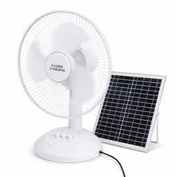 Zonne-energie Tafelventilator 30 cm (12 inch) | X-LUMIX X-Fan White | 15W Motor | 12W Zonnepaneel | 4000mAh Accu | Stil & Energiezuinig | Binnen & Buiten — thumbnail 2