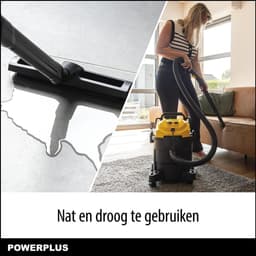 Powerplus - Yellow - POWX3265 - Geborsteld - Stofzuiger - tapijtreiniger - nat-droog 1600W 20L — thumbnail 5