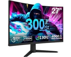 RUX® Gaming Monitor 240hz - Gaming Monitor -Zwart - 20cm x 62cm x 46cm