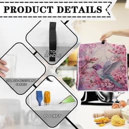 Standmixer Hoes - Apparaat Beschermer - Keuken Apparaat - Met Handige Zakken - 6-8 Quart - Kolibrie Kersenbloesem — thumbnail 2