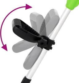 Elektrische grasmaaier - Snoeischaar gazon - Gazonranden trimmen - Verstelbare stang - 29 cm snijbreedte - Groen zwart — thumbnail 2