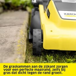 Accu grasmaaier - Draadloze maaier - Gazon onderhoud - Intelligente motorregeling - 41 cm maaibreedte - Geel — thumbnail 4