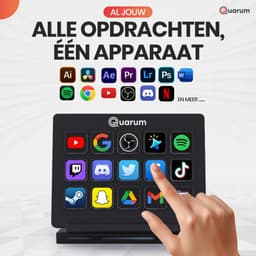 Quarum Streaming Deck – Macro Keyboard met 15 Programmeerbare LCD Toetsen – Voor Streaming, Gaming, OBS, Twitch, Werk & Productiviteit – RGB – USB-C – Windows & Mac — thumbnail 5