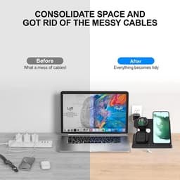 3 In 1 Oplaadstation geschikt voor Samsung, Draadloze Oplader Inductief Laadstation geschikt voor Samsung S25/S25+/S24/S23/S22/Z Fold/Z Flip Series/Galaxy Watch/Buds Opladen Dock Stand — thumbnail 4