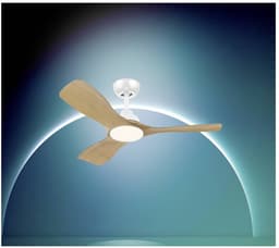 Philips Olas Ventilator met LED lamp - Diameter: 106cm - Instelbaar wit licht van 3000K tot 6500K - Dimbaar tot 5% - Inclusief afstandsbediening - 2650 Lumen - Wit/Hout — thumbnail 4