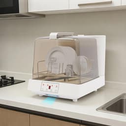 Compacte Vaatwasser - Tafelmodel Vaatwasser - Keuken Reinigen - 360 Graden Spoeling - 8 Liter Verbruik - Wit Bruin — thumbnail 5