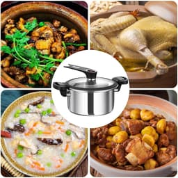 Portable High Pressure Pan - Fish Pan for Seafood - Stainless Steel Fast Multifunctional Kitchen Pan for Bean and Meat Dishes — thumbnail 5
