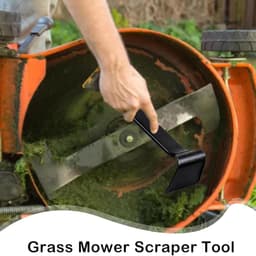 Grasmaaier Dek Schraper - Onderhoudsgereedschap Gazon - Gazononderhoud Vereenvoudigen - Roestbestendig Staal - 40 cm Lengte - Grijs — thumbnail 2