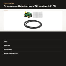 Dailygoods- Grasmaaierdekriem Gemodificeerd - Hoogwaardig Rubber - Betrouwbaar Accessoire - Geschikt voor LA105/LA110/LA115 - Eenvoudig te Installeren - Corrosiebestendig - Maaierriem — thumbnail 3