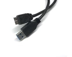 USB 3.0 Kabel - Adapterkabel Datakabel - Externe Harde Schijf - Snelle Dataoverdracht - 1 meter - Zwart