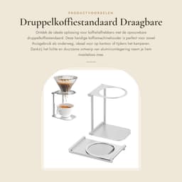 Dailygoods- Koffiestandaard Opvouwbaar - Draagbare Koffiemachinehouder - Pour-Over-Filterstandaard - Aluminiumlegering - Koffiedruppelhouder - Stabiliteit en Grip — thumbnail 5