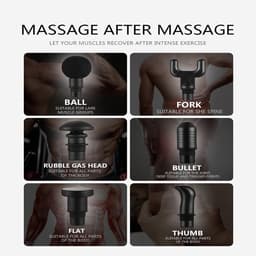 Massagepistool - Spierontspanningstool - Spierherstel Bevorderen - Stille Borstelmotor - 18.8x24.2x6.2CM - Zilver — thumbnail 3