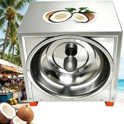 Elektrische Kokosrasp - Kokosverwerker Keuken - Snel Vlees Raspen - Ovaal Rasp Opzetstuk - 50 Kg Per Uur - Zilver — thumbnail 1