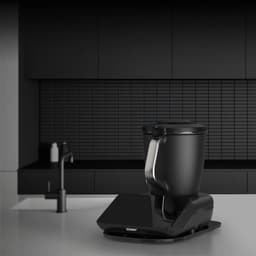 Keukenmachine Plank - Apparaat Glijder - Gemakkelijk Verplaatsen - Soepele Teflon Glijders - Op Maat Gemaakt - Zwart Hoogglans — thumbnail 3