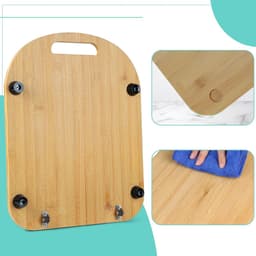 Keukenmachine Glijplank - Accessoires Bamboe - Apparaat Verplaatsen - Met Wielen - 36 x 28 cm - Natuurlijk Bamboe — thumbnail 4