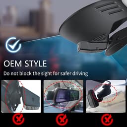 Dashcam Auto - Autocamera Rijcamera - Veilig Rijden Vastleggen - Op Maat Volvo S60 V60 - 4K UHD 2160P - Zwart — thumbnail 2