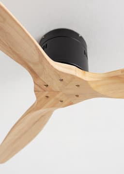 CREATE - Plafondventilator 40W silent 100% hout - S - Geen licht - Controller voor wandmontage - WIND CALM NATURAL WOOD — thumbnail 3